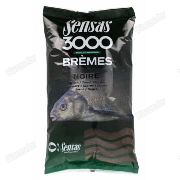 Прикормка Sensas 3000 Super Bremes Noire 1 кг (черная, лещ)
